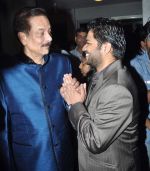 Subrata Roy with Romeer Sen at Krishendu sen album launch in Mumbai on 21st Aug 2012.jpg